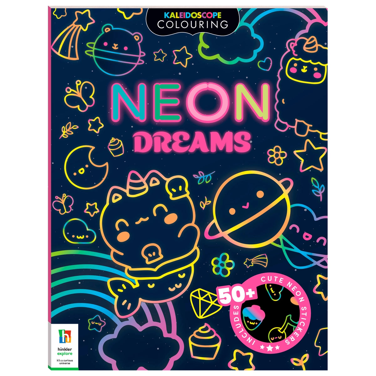 Kaleidoscope Sticker Colouring Neon Dreams