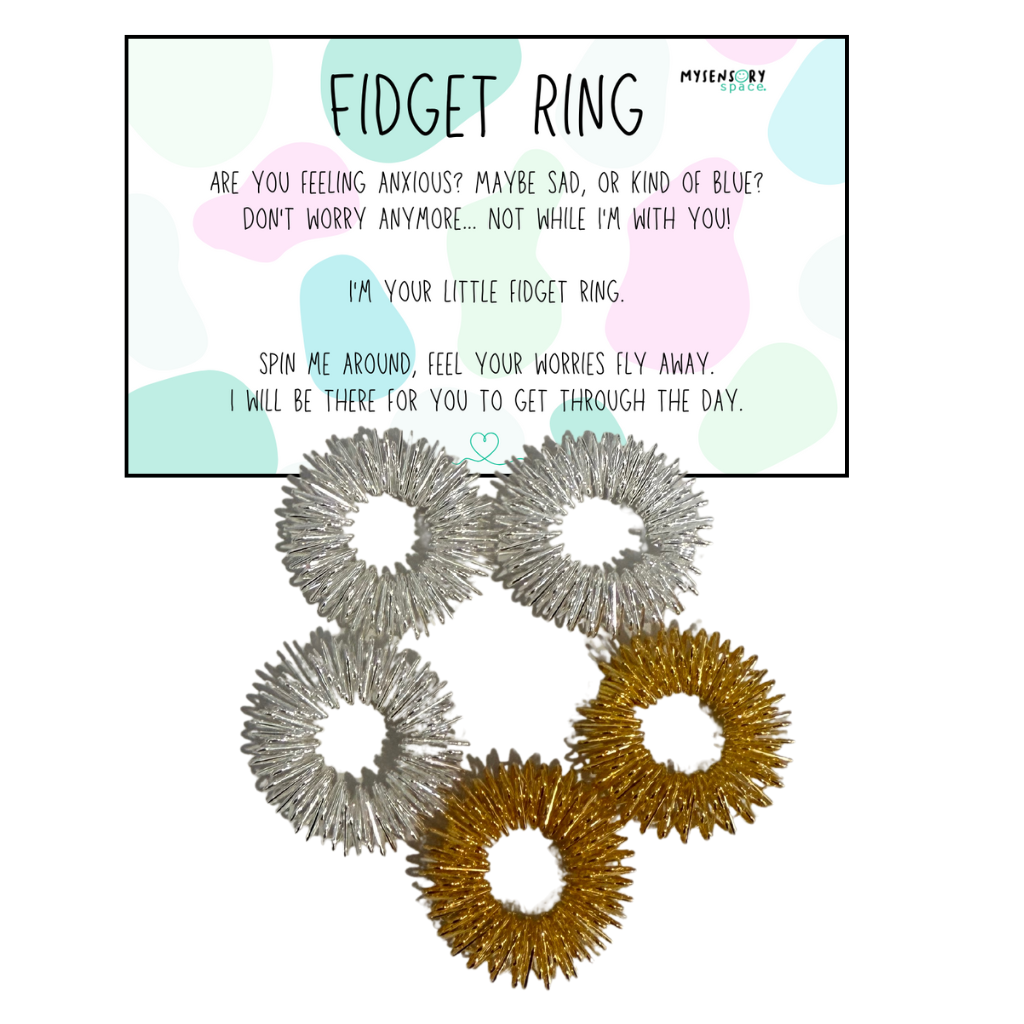 Acupressure Sensory Finger Rings | 5 Pack