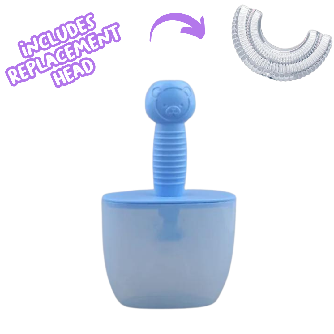 Cute Bear U-Shaped Sensory Toothbrush in Case