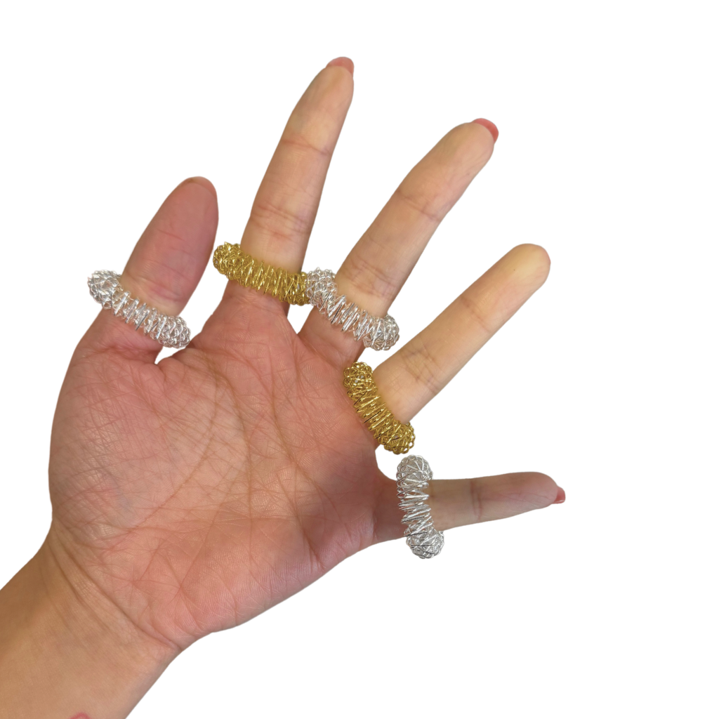 Acupressure Sensory Finger Rings | 5 Pack