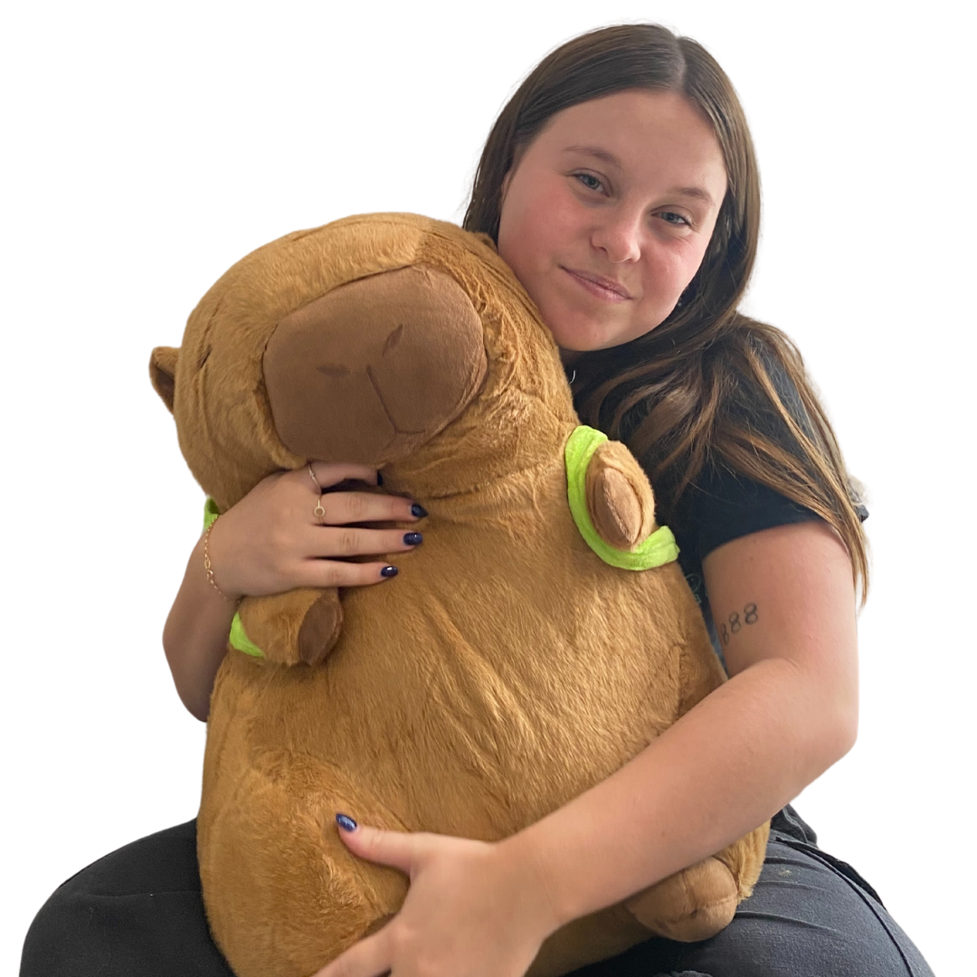 Capybara Soft Plush With Turtle Back Pack