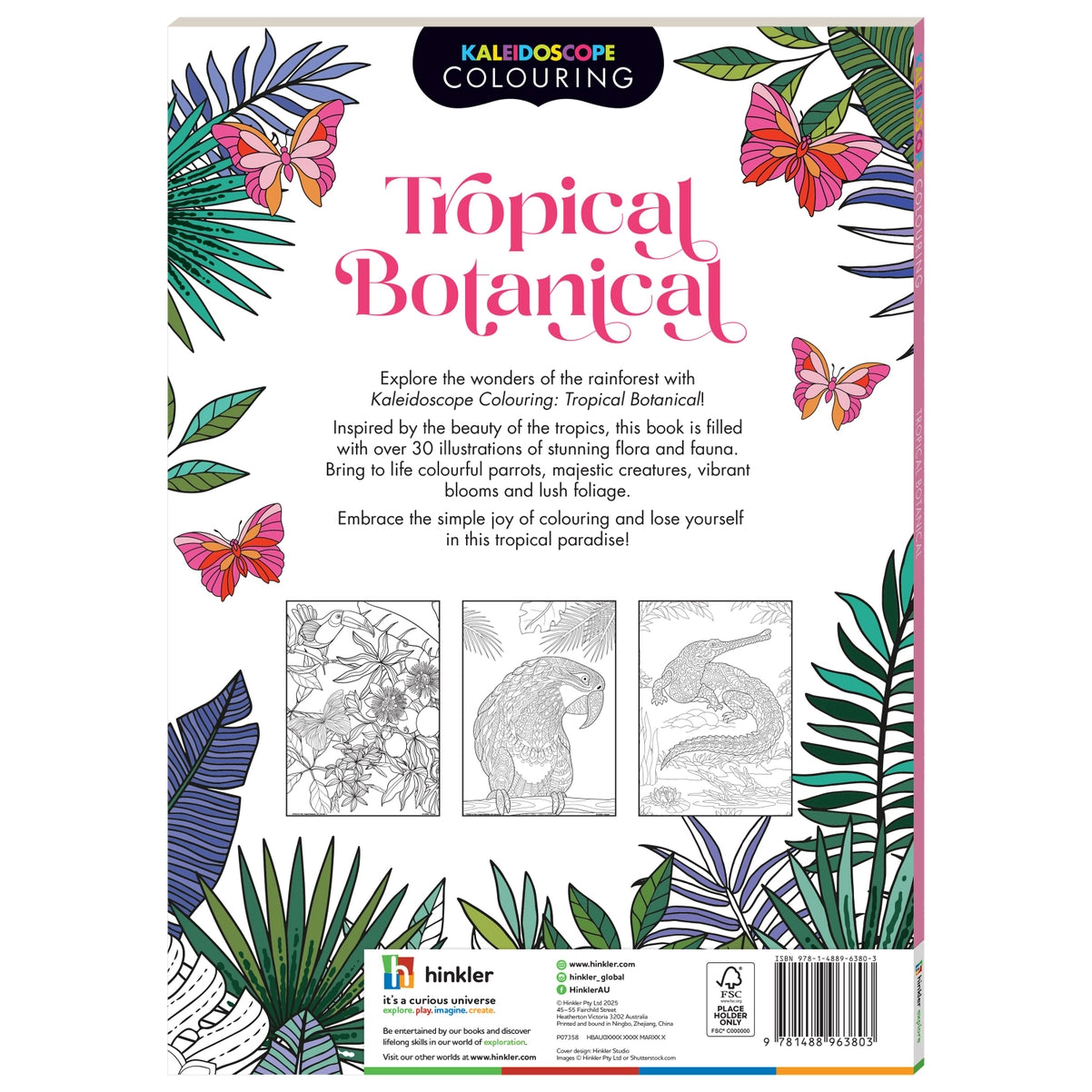 Adult Colouring Book – Tropical Botanical