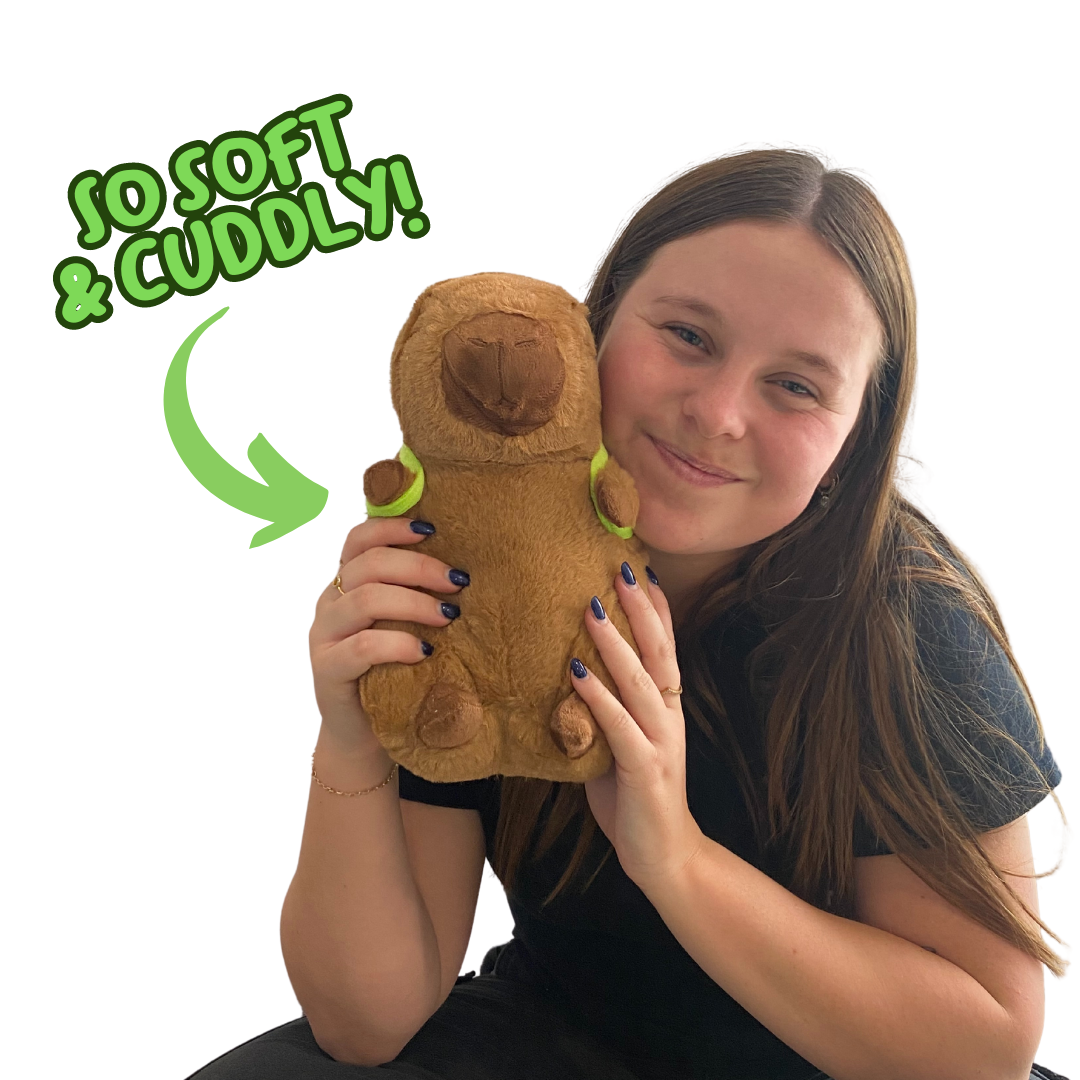 Capybara Soft Plush With Turtle Back Pack