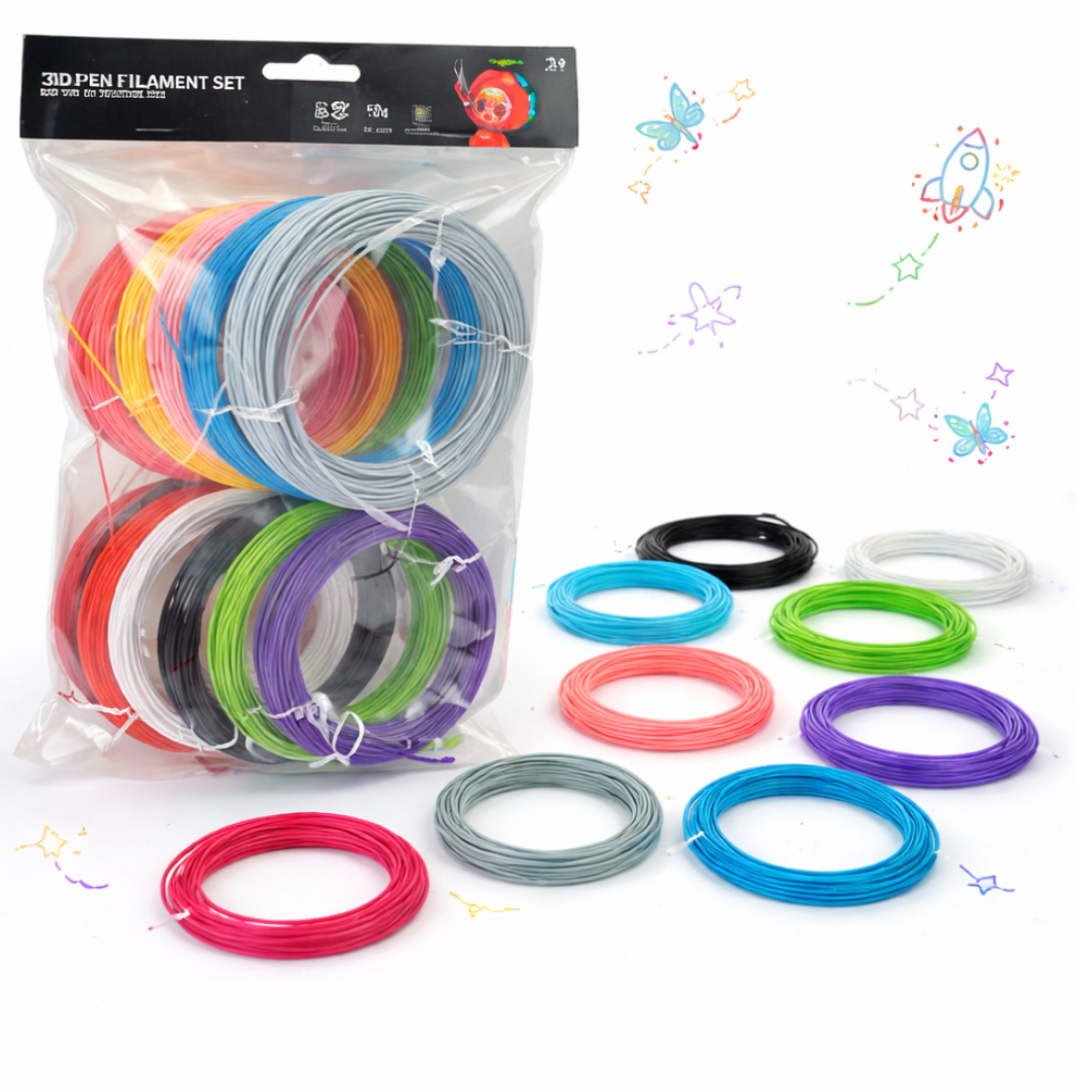 3D Printing Pen Filament Refill – 10 Pack
