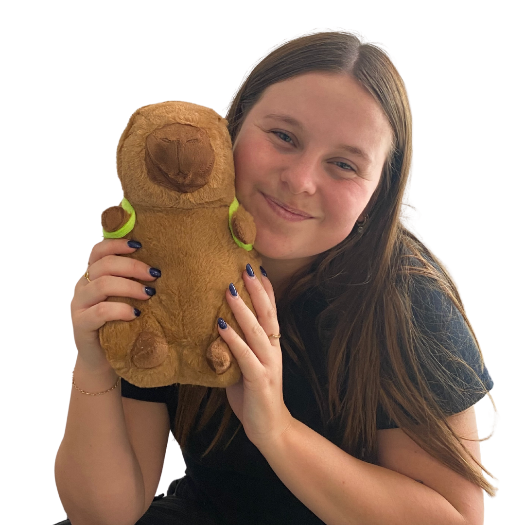 Capybara Soft Plush With Turtle Back Pack