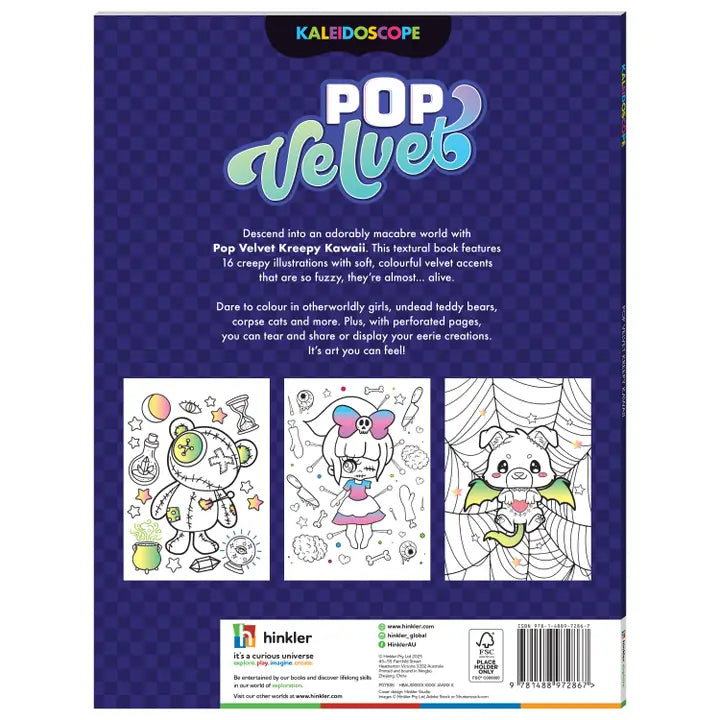 Pop Velvet Colouring Kreepy Kawaii