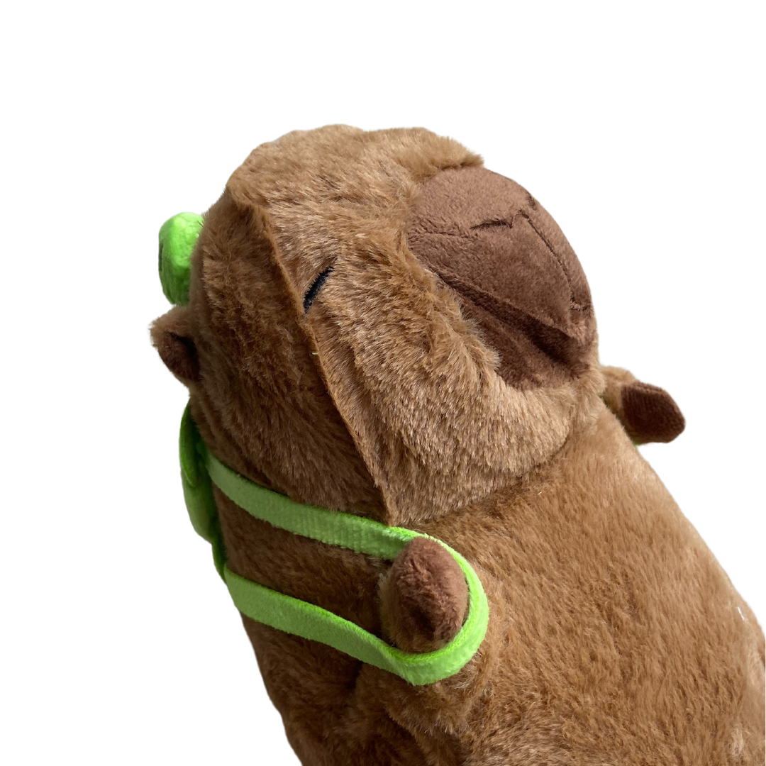 Capybara Soft Plush With Turtle Back Pack