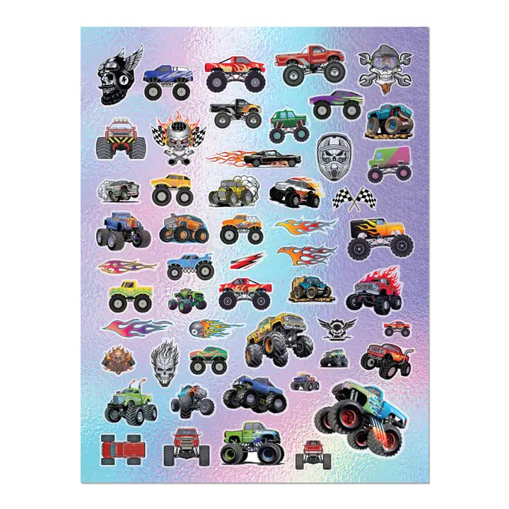 Sticker Colouring Book Monster Trucks