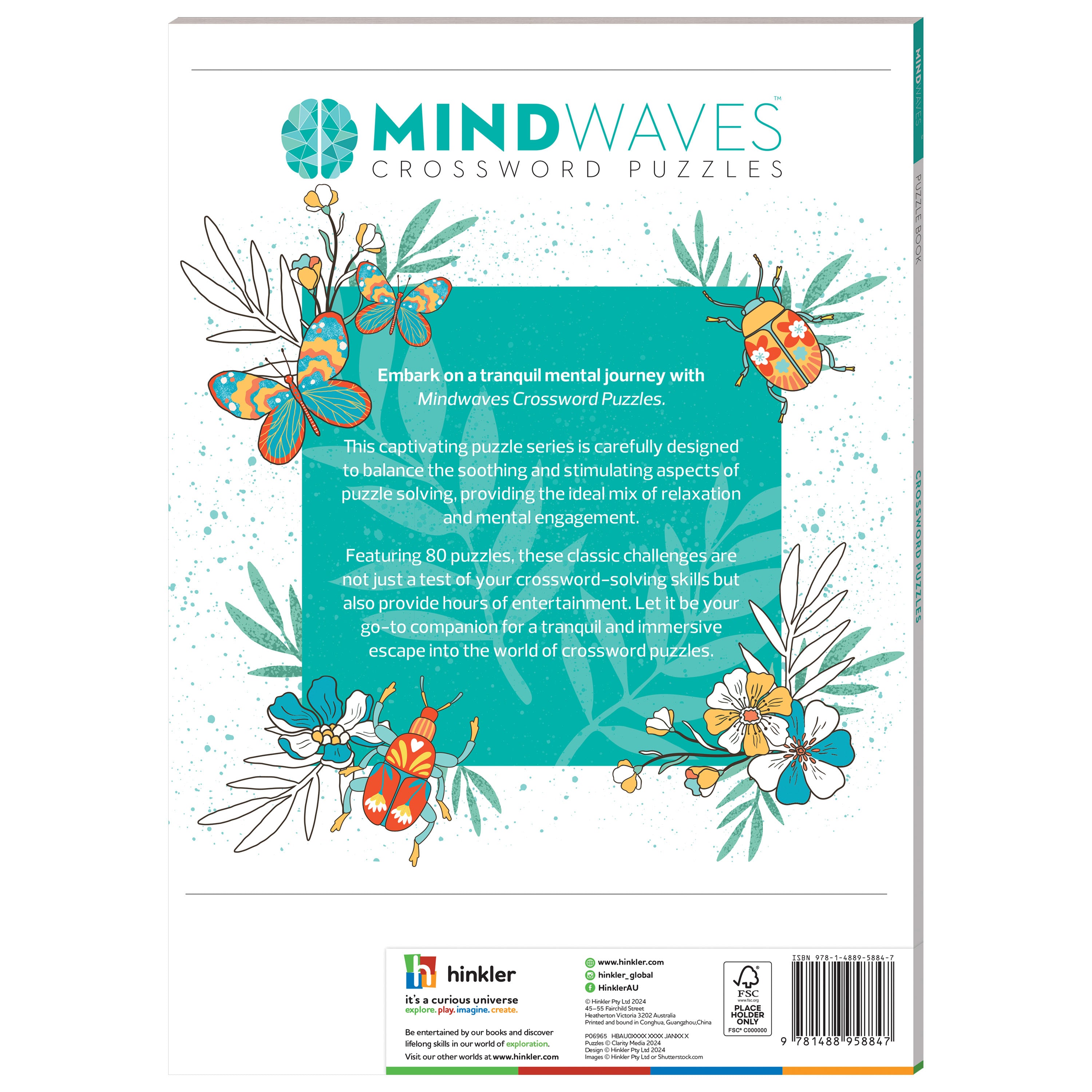 Mindwaves Puzzle Book Crosswords Brain Training