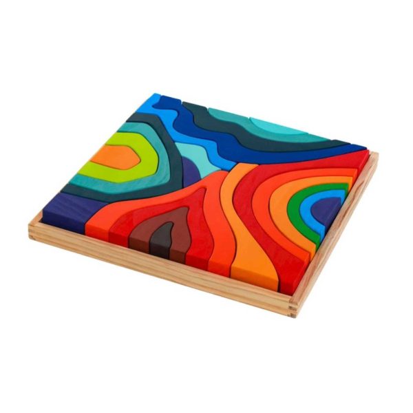 Abstract Wooden Building Blocks