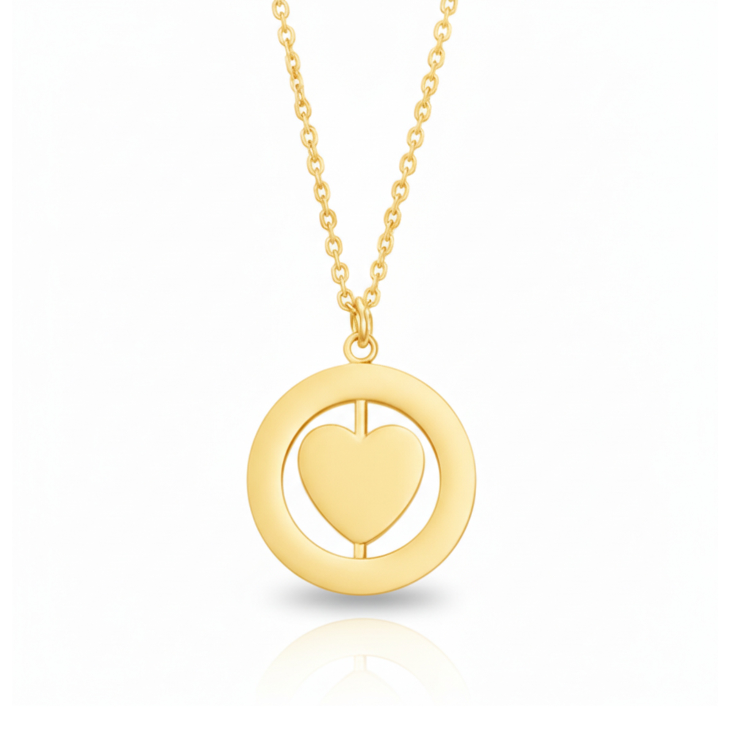 Heart Gold Flip Fidget Necklace