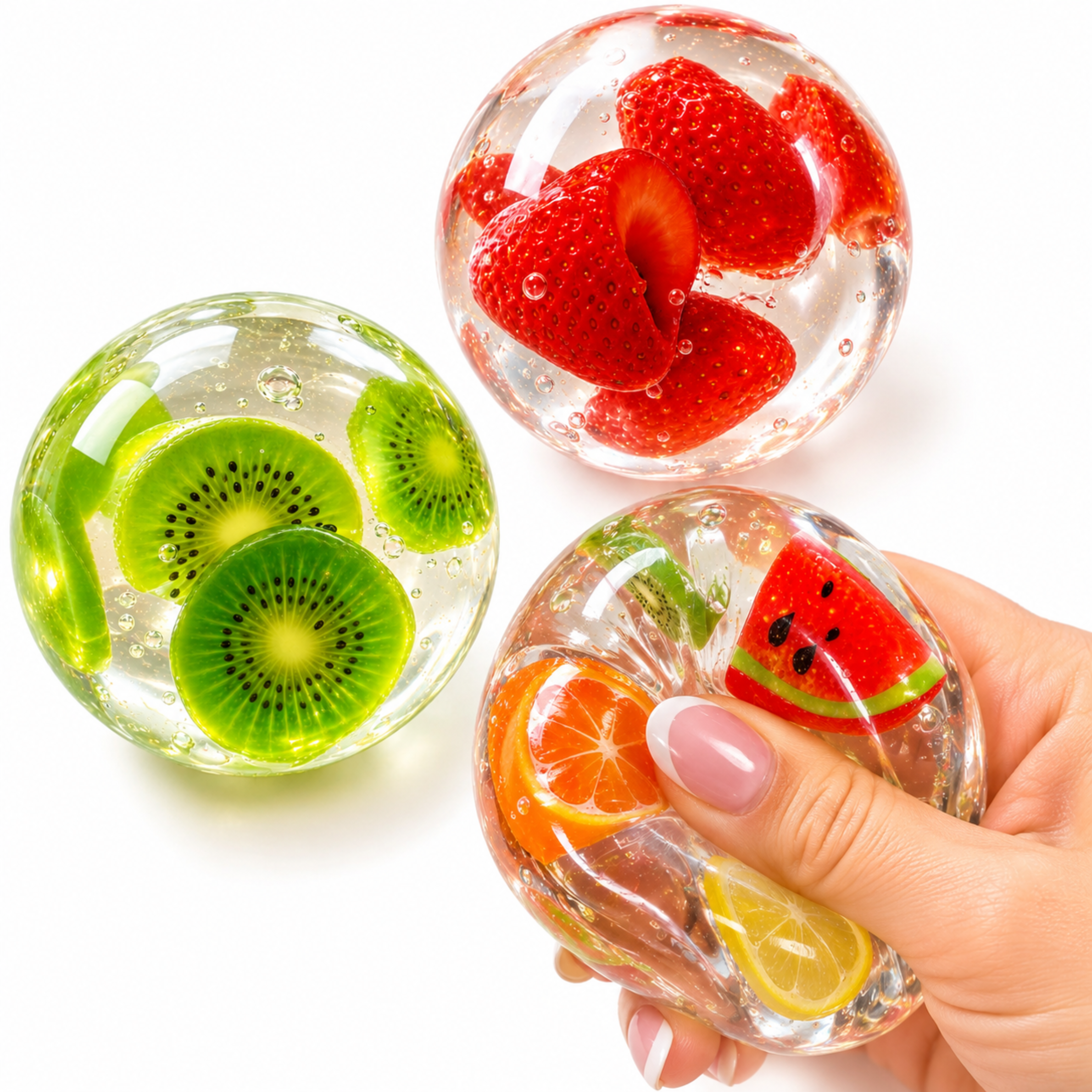 Coconut Oil Fruit Squishy -  3 Pack: Ships After 26 Sept