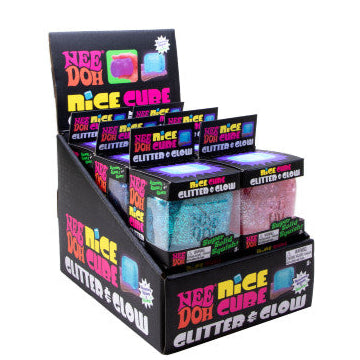NeeDoh Nice Cube Glitter and Glow Sensory Fidget Toy