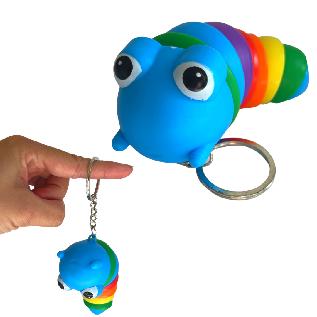 Rainbow Sensory Caterpillar Keyring