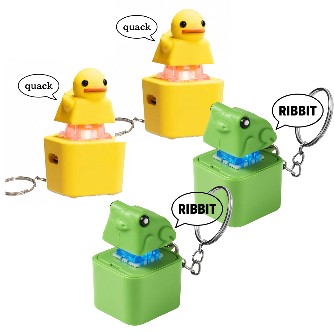 4 Pack Sound Key Chains (Duck and Frog)