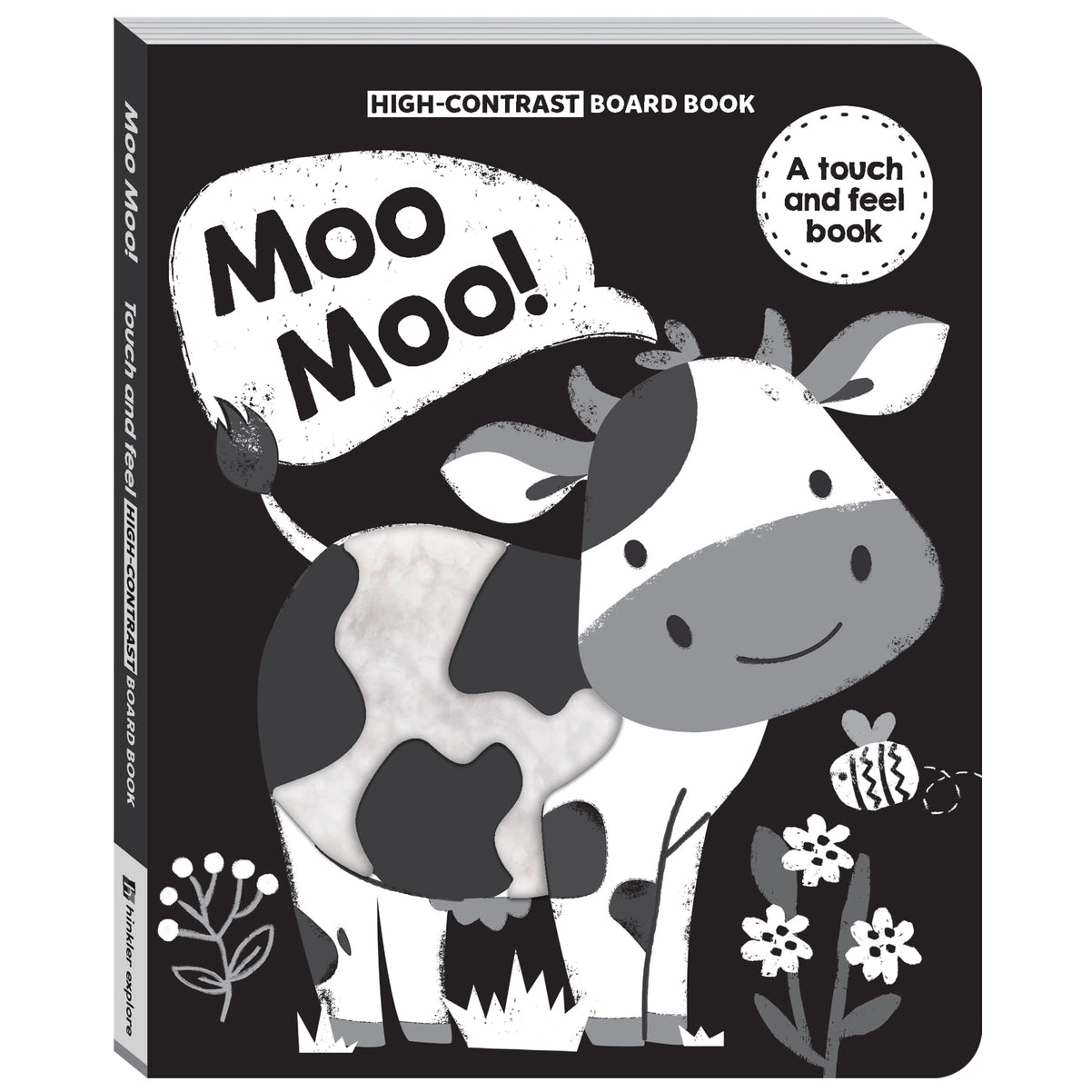 High Contrast Moo Moo! Touch & Feel Board Book