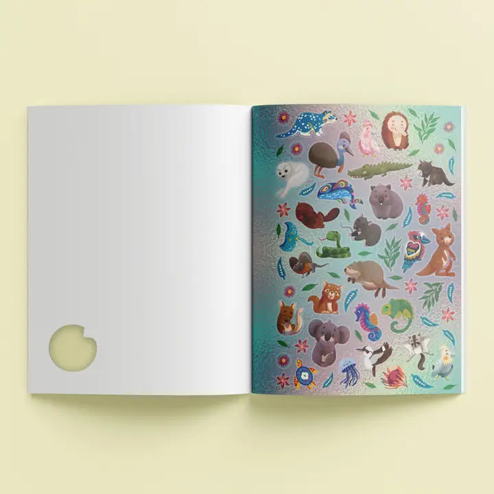 Sticker Colouring Book Australian Animals