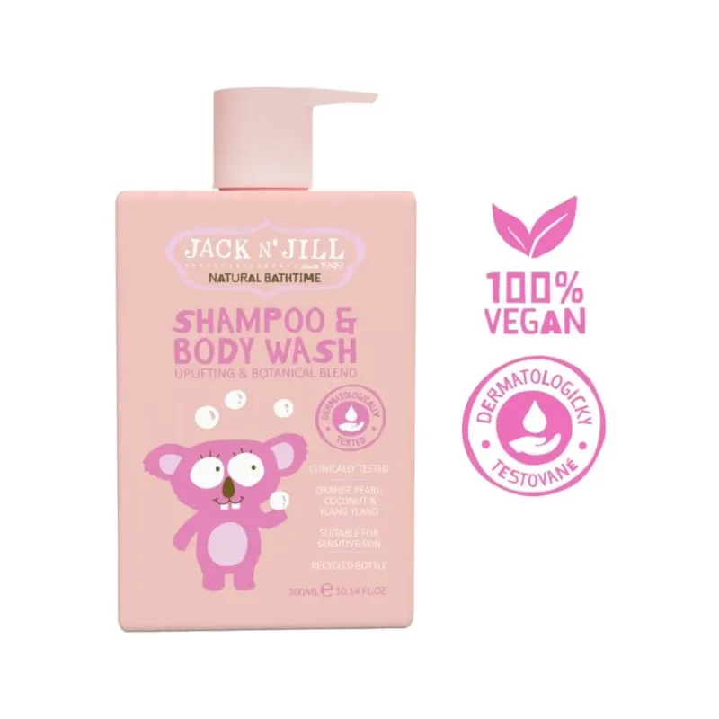 Jack n Jill Shampoo & Body Wash (300ml) Dermatologically tested, vegan, cruelty‑free