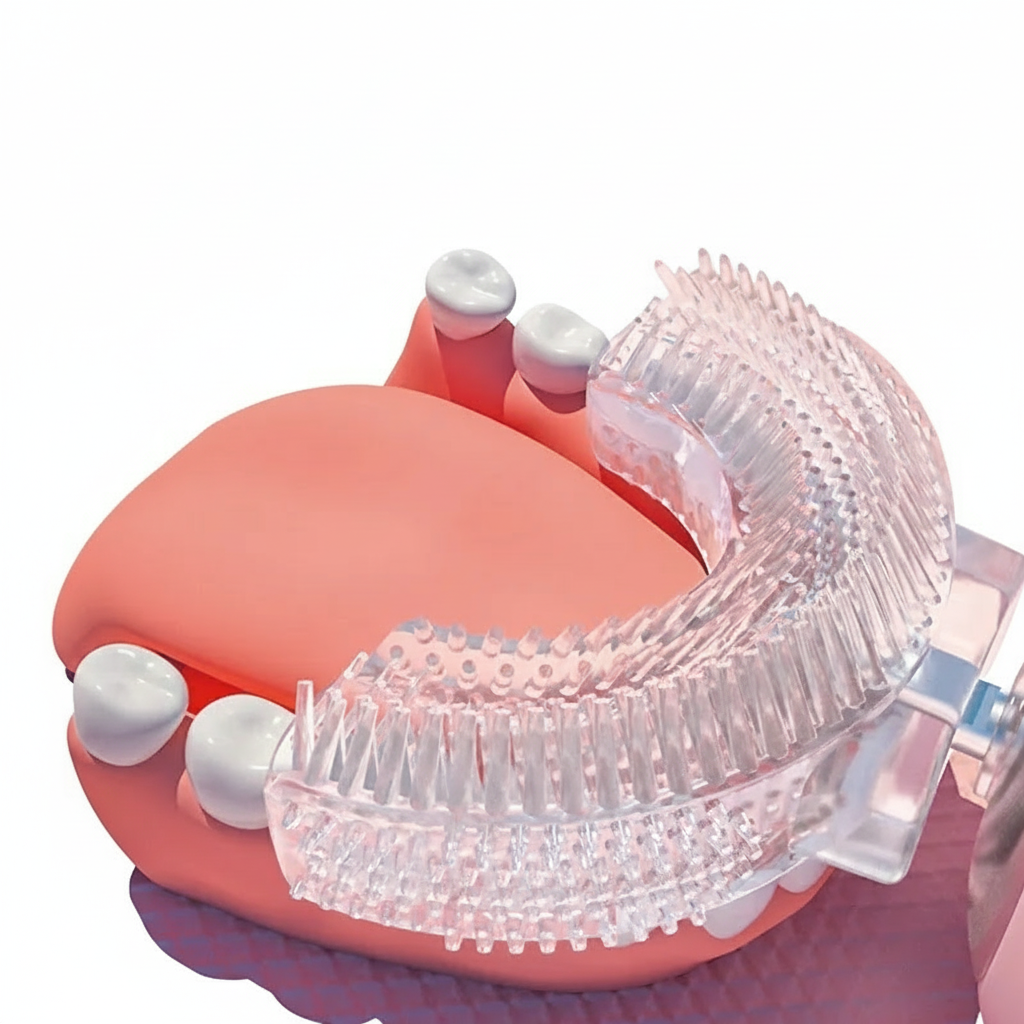 Cheeky Dinosaur U-Shaped Toothbrush Toddler Green