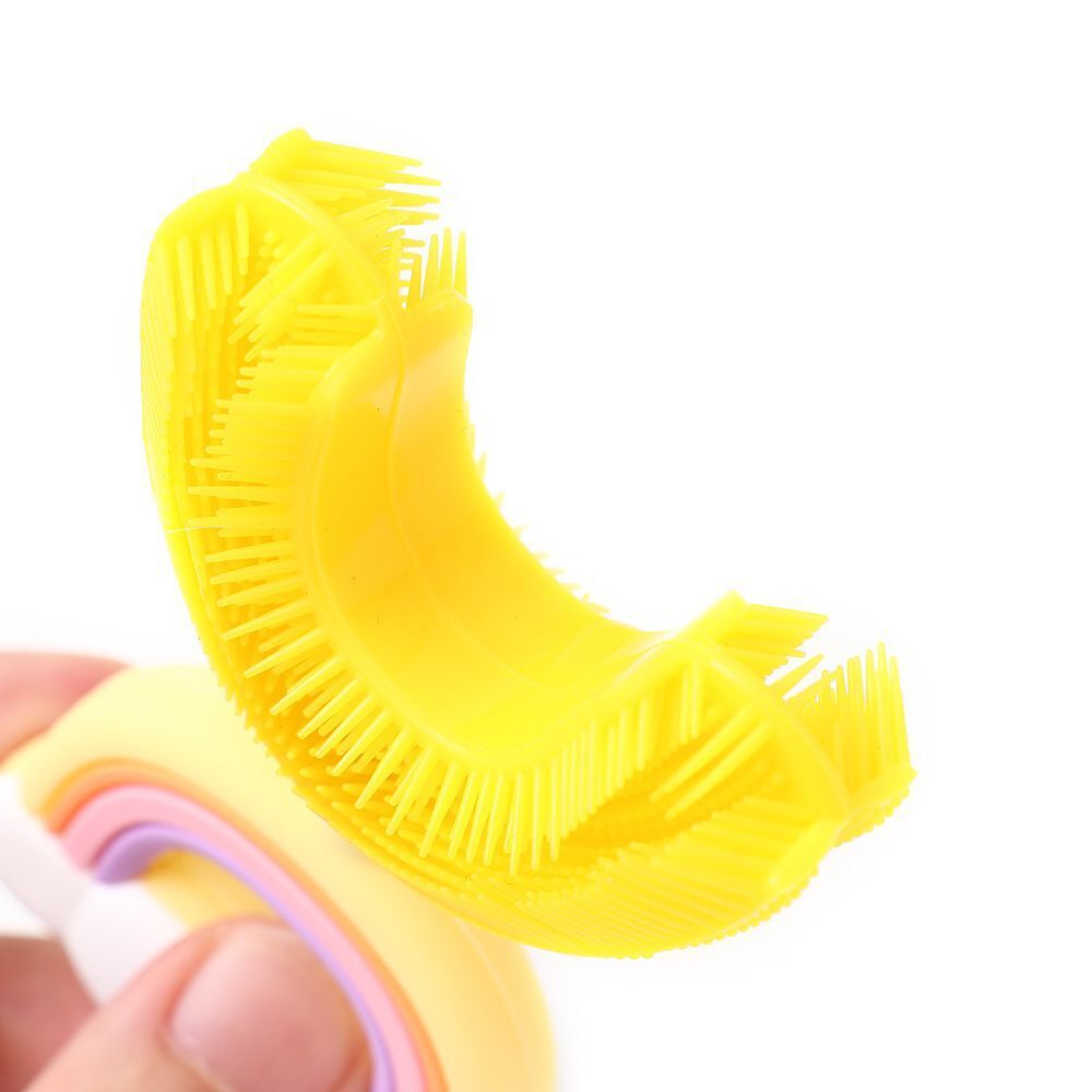 Yellow Rainbow U-Shaped Sensory Toothbrush