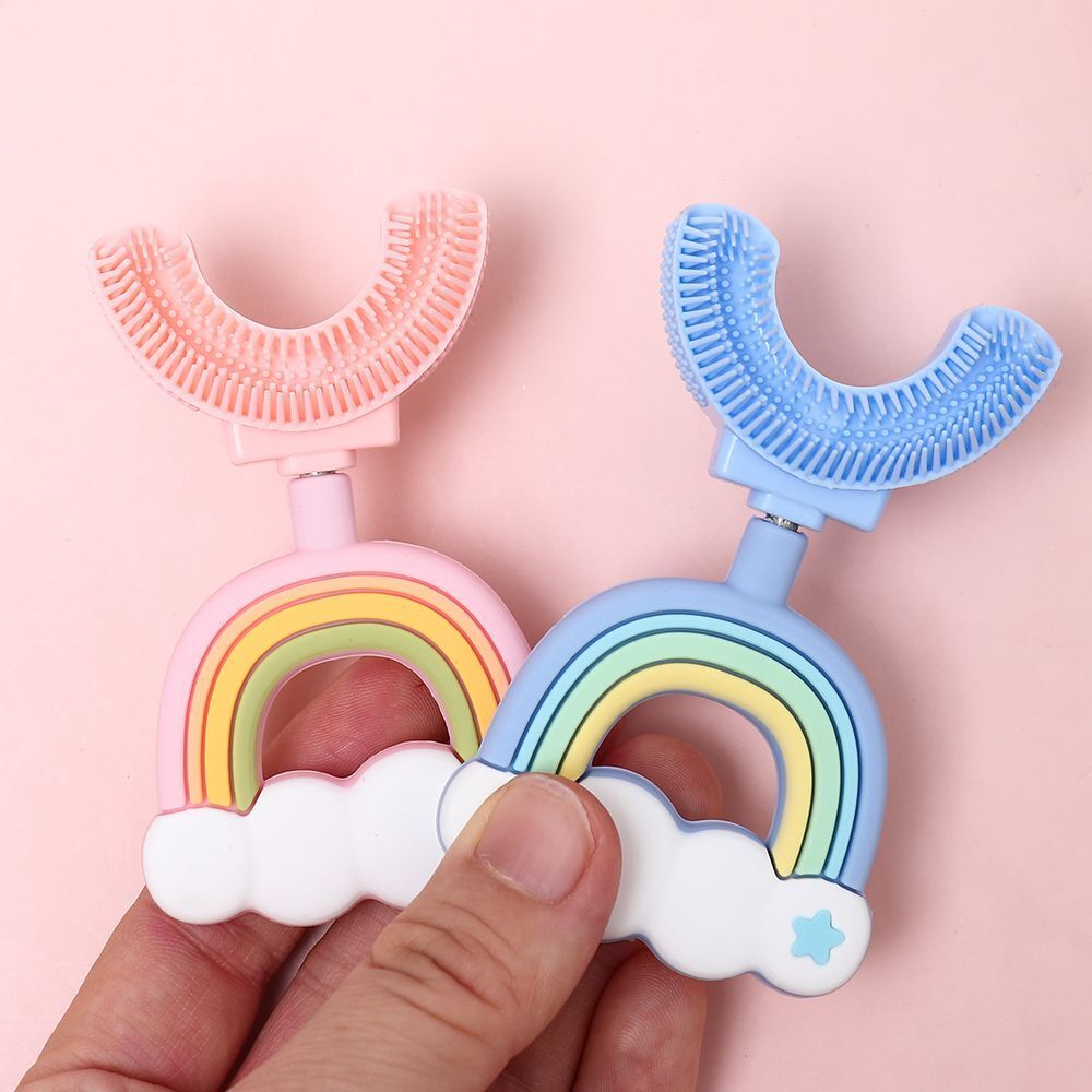 Blue Rainbow U-Shaped Sensory Toothbrush