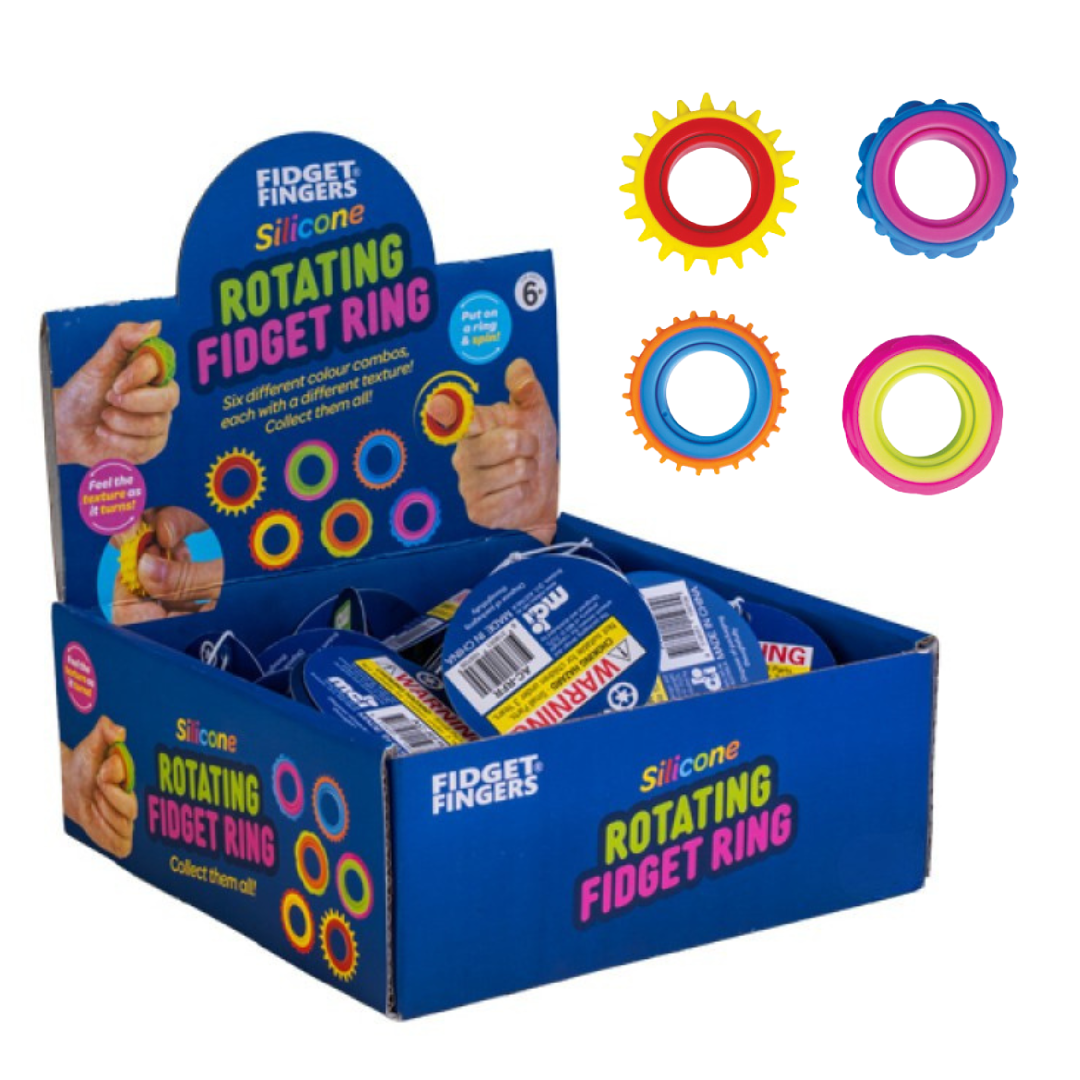 Silicone Rotating Fidget Rings | 4 Pack