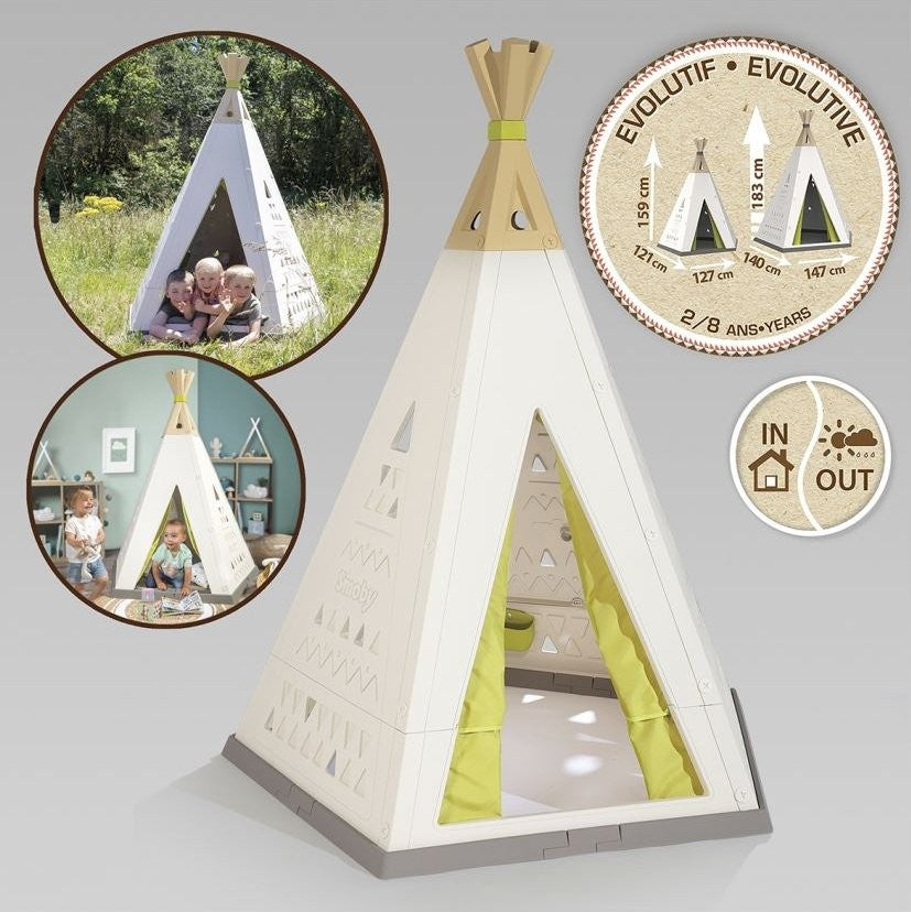 SMOBY Kids Adjustable Teepee Playhouse (1.8m Tall)