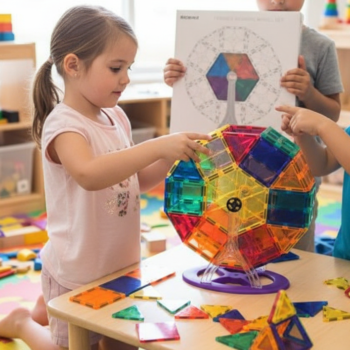 Magnetic Ferris Wheel Building Set (46 Piece)