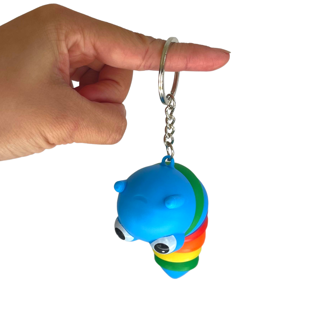 Rainbow Sensory Caterpillar Keyring