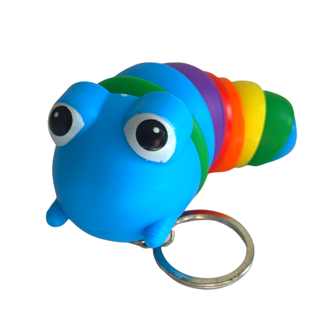 Rainbow Sensory Caterpillar Keyring