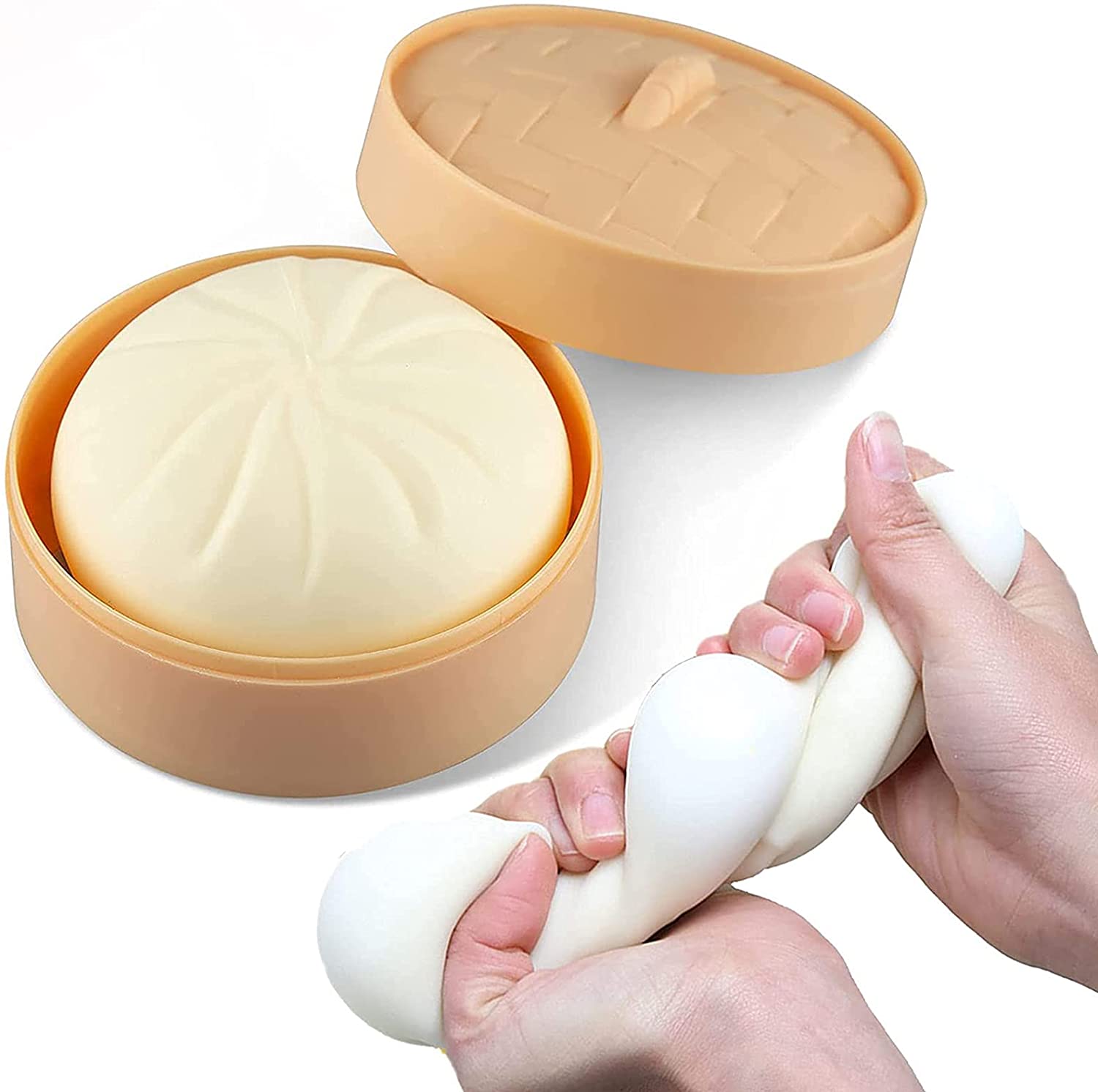 Steamed Bun Dumpling Squishy in Basket